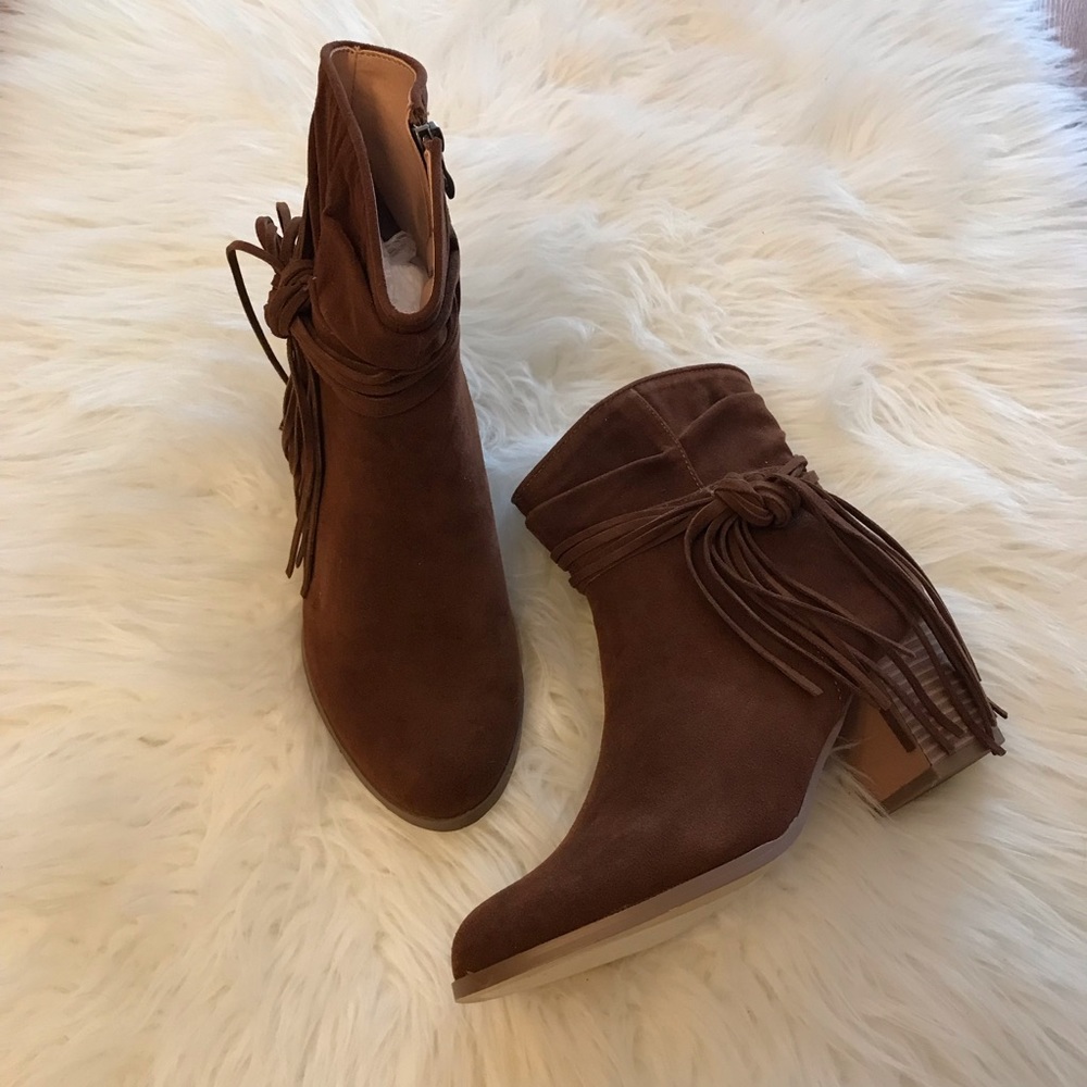 🆕 Lynn Mocha Side Bow Tassel Slouchy Boot - Picture 3 of 8